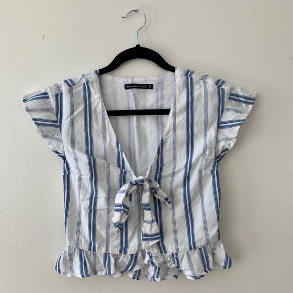 Abercrombie & Fitch tie front blouse - Picture 1 of 3